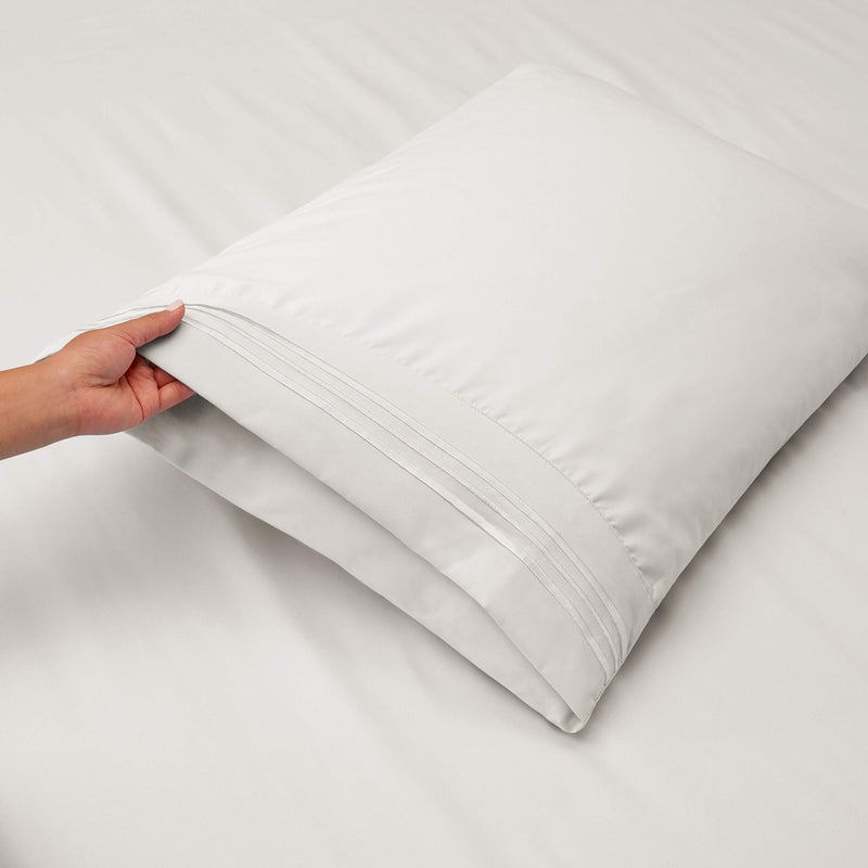 Clara Clark Flex Top King Sheets, 6 Piece Set - Hotel Luxury Sheets for Top Split King Bed, Super Soft Bedding Set, Head Split King White - Image 3